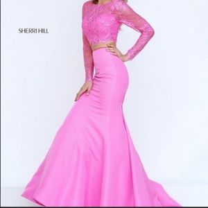 Pink Two Piece Sherri Hill Dress